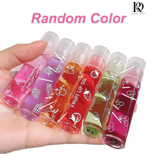 6 Colors Roll-on Fruit Essence Lip Balm Lip Oil Lip Moisturizing Mirror Primer Lip Lipstick Hydrating random Gloss Transparent
